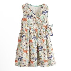 MINI BODEN EUC Zoo Safari Animals Wrap Dress